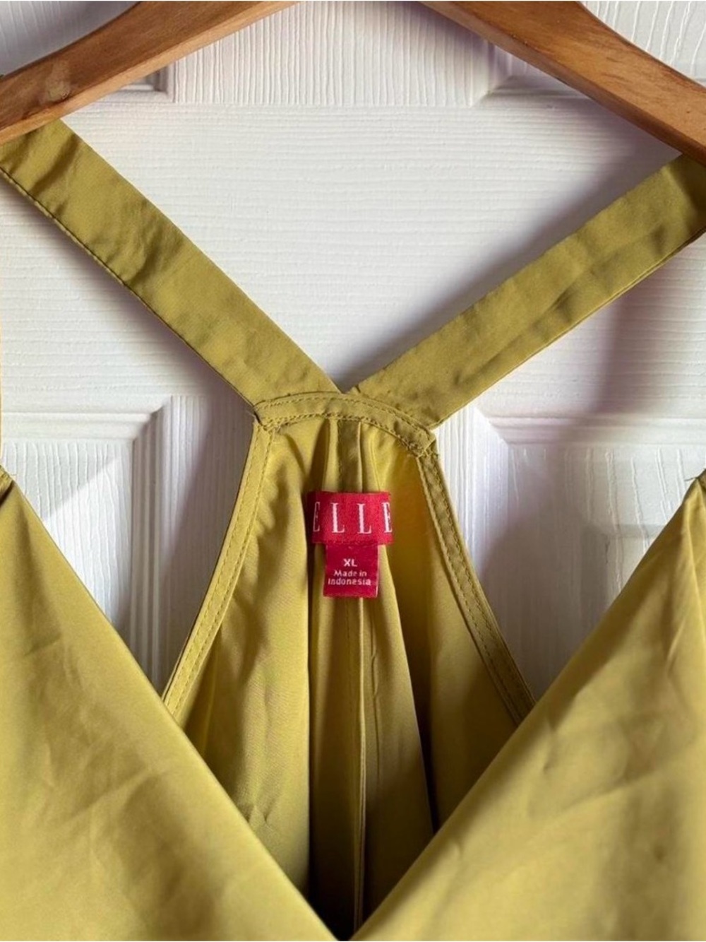 Elle Chartreuse Fairy Satin Tank with Sequin Straps - Picture 3 of 7